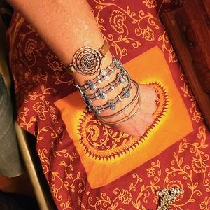 WOMENS MAUVE/SILVER WRAP BRACELET